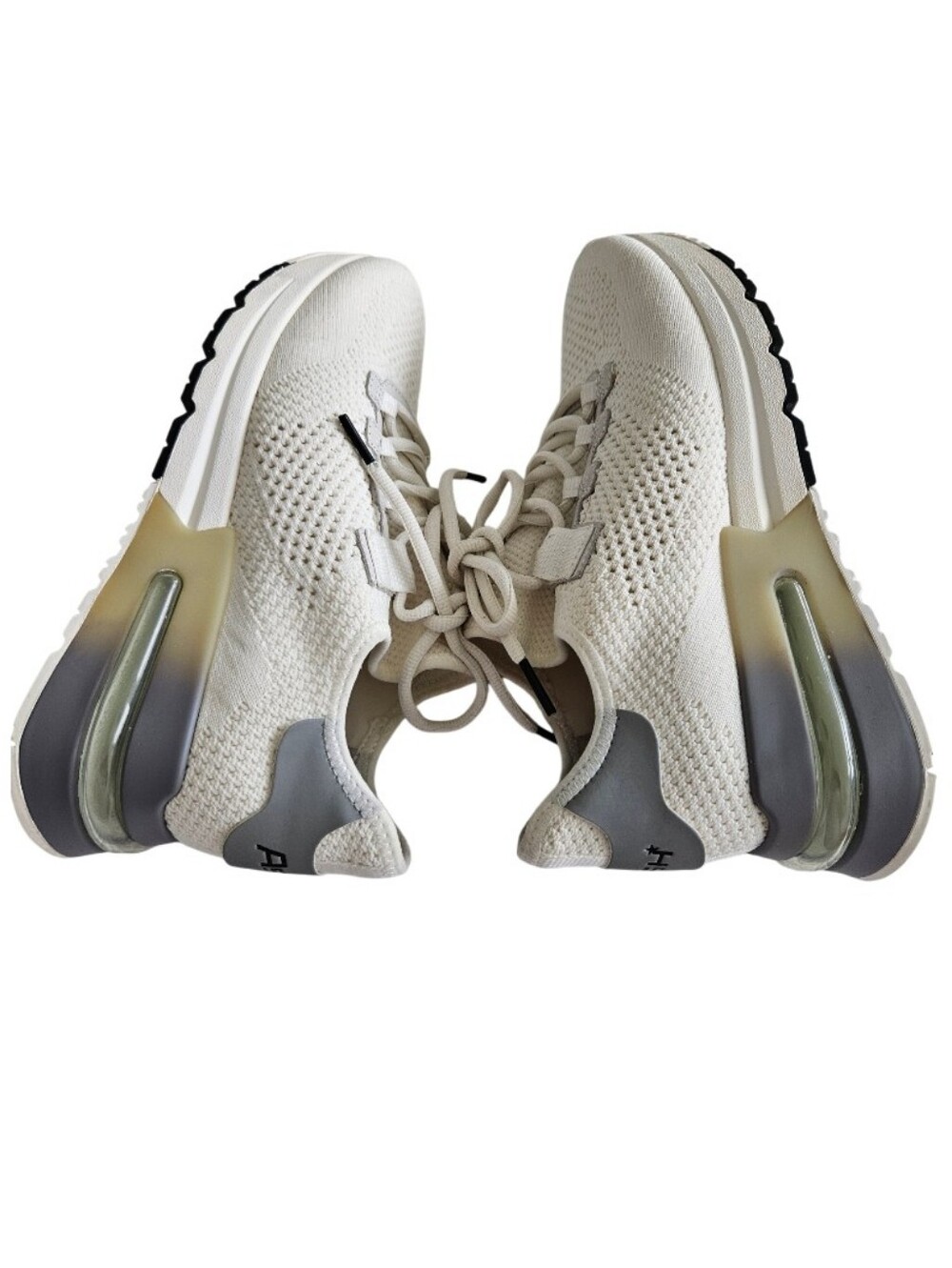 ASH KODI Cream Knit Sneakers with Light Gray Accent - Picture 8 of 14